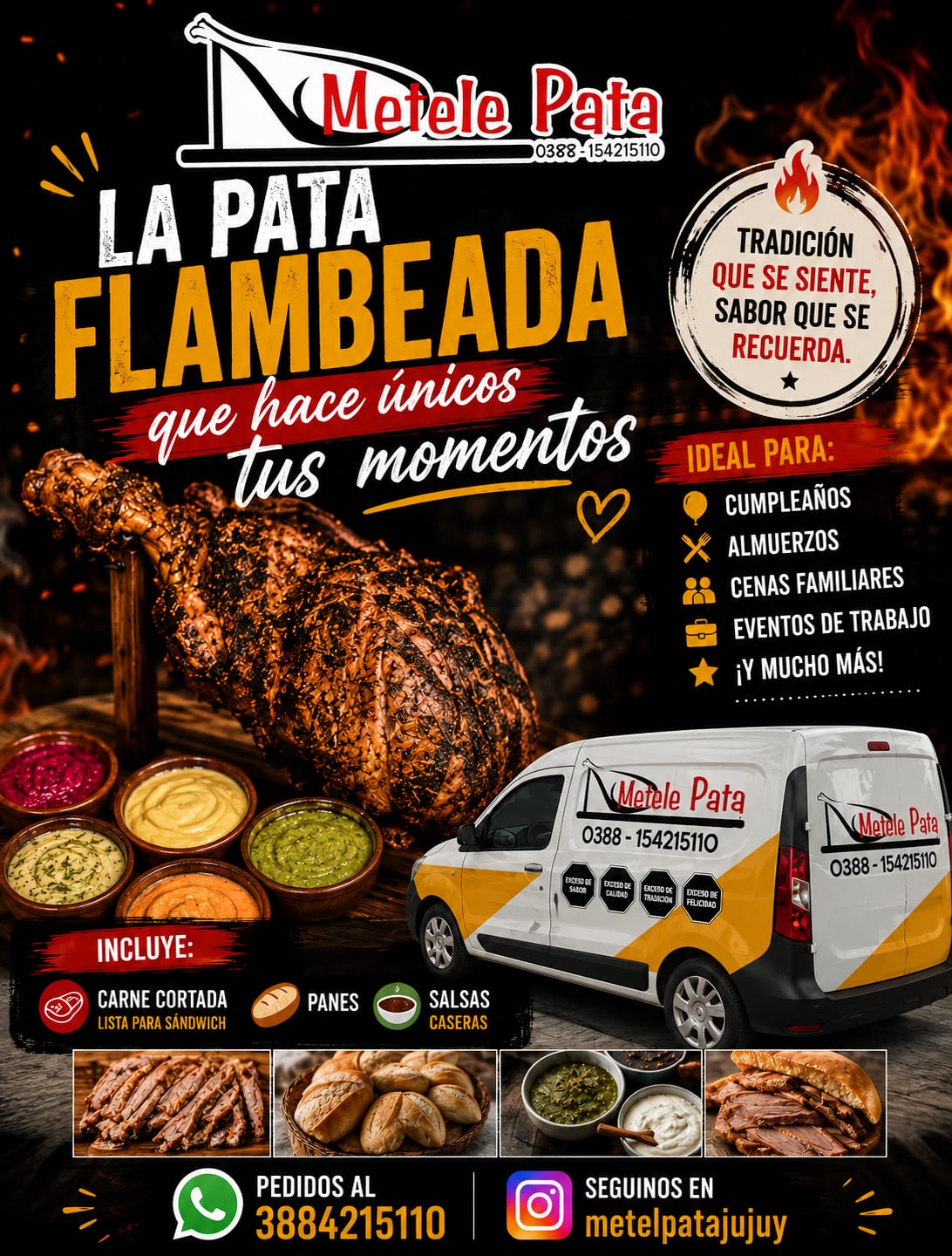 Pata flambeada Metele Pata